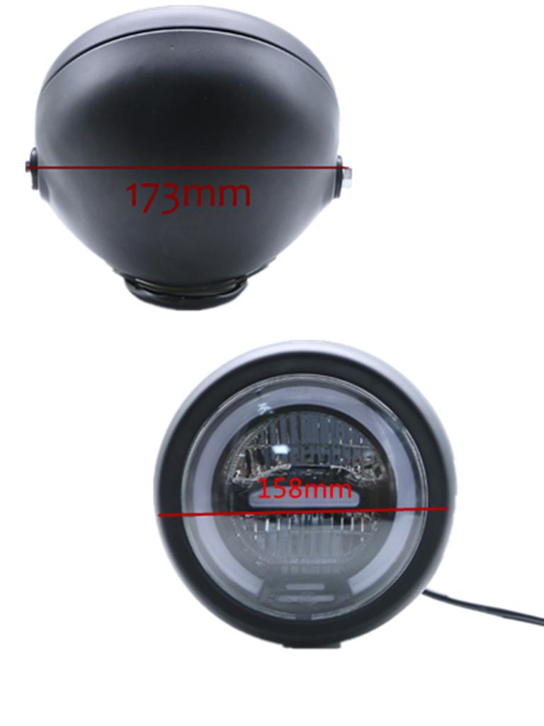 New Design 6.8 inches (17.3cm) Metal LED Retro Headlights