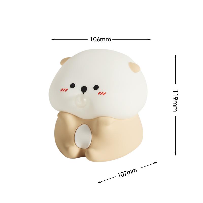 

Cute Sea Otter Silicone Night Light Rechargeable Led Table Lamp Timing For Kids Birthday Gift Toys Bedroom Bedside Nursery