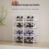 Stackable Transparent Shoe Storage Box - Plastic Dustproof Cabinet for Basketball Shoes
