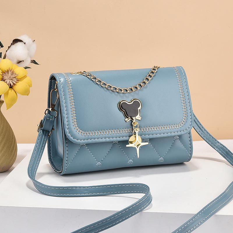 Mickey Women's Fashionable Crossbody Bag: Trendy, Textured, High-End Small Square Shoulder Bag