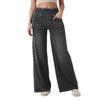 Nuovi Jeans Larghi Elasticizzati a Gamba Larga a Vita Alta Primavera ed Estate, Jeans da Donna e Pantaloni Lunghi a Gamba Larga Snellenti e Aderenti