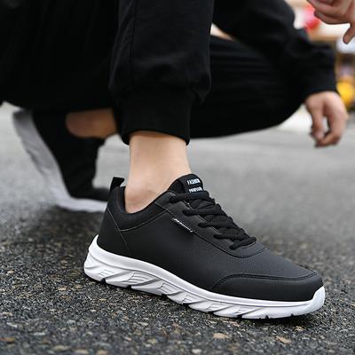 Herfst sportschoenen heren reissportschoenen leren oppervlak low-top vetersluiting trend jeugd boardschoenen casual hardloopschoenen