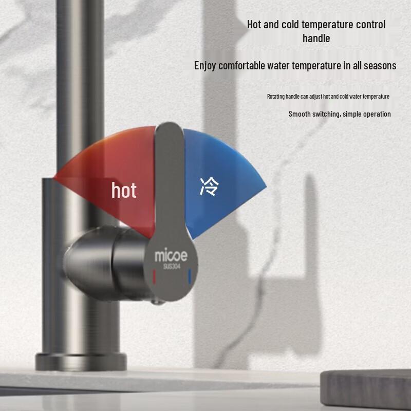 MICOE Waterfall Series Pull-Out Kitchen Faucet