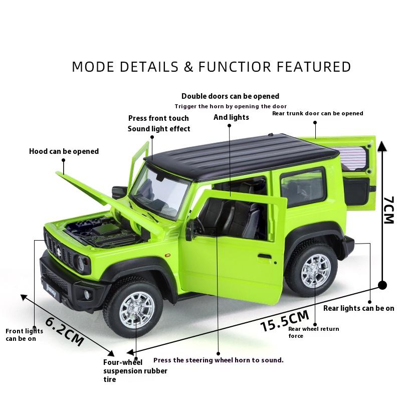 Simulation 1/24 Suzuki Jimny Alloy Automobile Model Die-cast Metal Off-Road Vehicle Model Collection Children's Toy Gifts