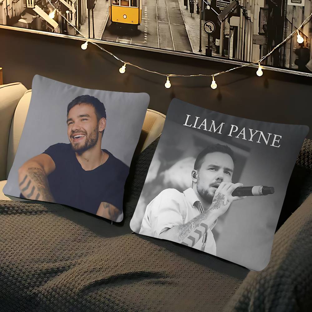 Singer L-LiamS P-Payne Pillow Covers Cartoon Sofa Decorative Home Double-sided Printing Short Plush Cute Cushion Cover