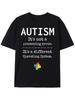 T-shirt da uomo con stampa a tema autismo - Cotone estiva a maniche corte moda