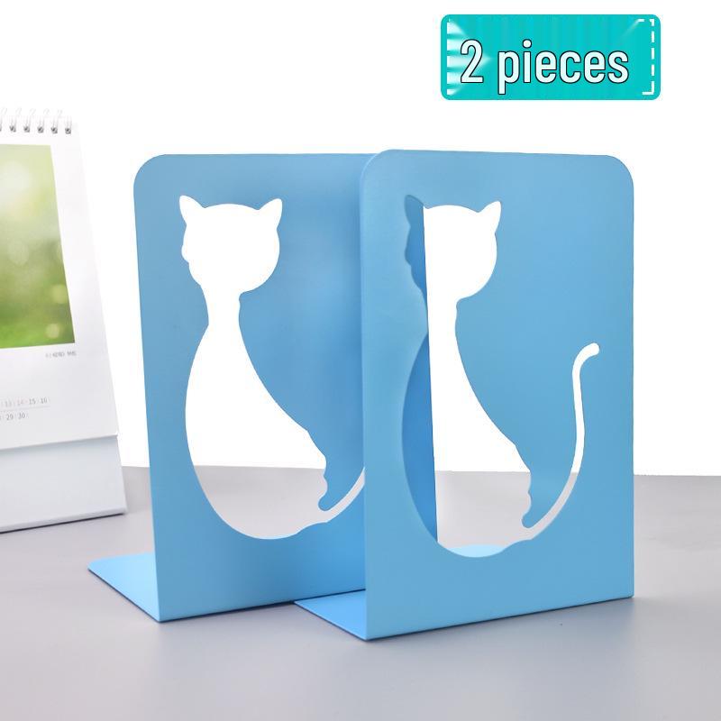 L-Shaped Metal Bookends for Students - Large Desktop Shelf Divider