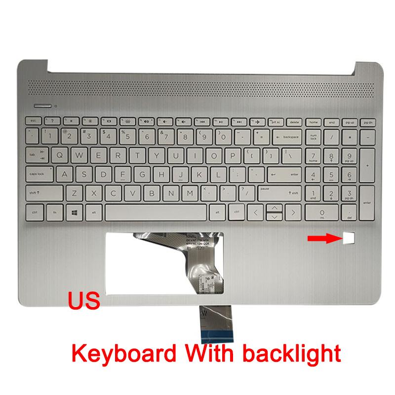 For HP 15-DY 15-EF 15S-FQ 15S-FR 15S-EQ TPN-Q222 Q230 Palm Rest shell Keyboard upper cover case L63578-001 L63579-001