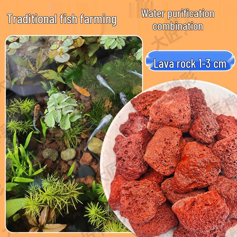 Lava Rock Stream Stone Set for Aquarium Substrate & Decoration