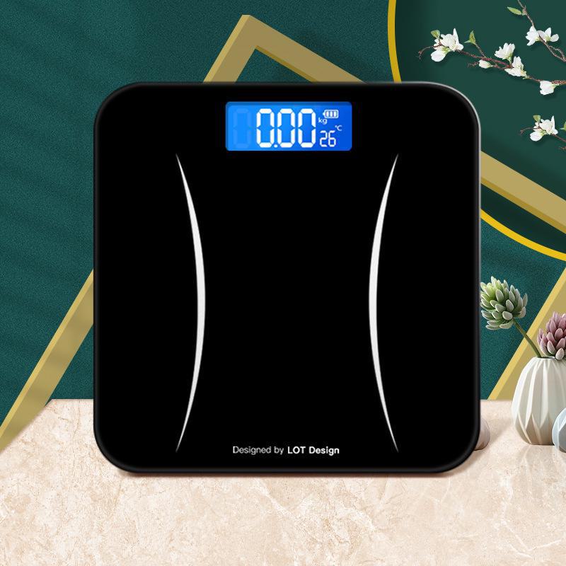 

Перезаряжаемые бытовые весы для взвешивания тела с возможностью подарка lot waistline, 26*26cm, Charging Type чёрный