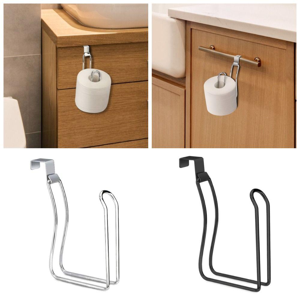 Hanging Roll Paper Hanger Wall Mounted Tissue Storage Holder Simple Toilet Roll Paper Holder  Home