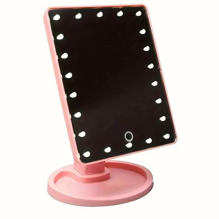 1pc Lighted Makeup Mirror, Square Battery & USB RechargeableDual-use Beauty Mirror ,Touch Screen VanityMirror,Brightnes