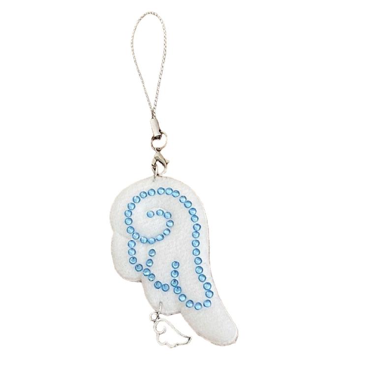 Unique Charm Themed Key Chain Backpack Ornament Artistic Wing Shape Phone Chain Elegant Decoration