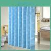 Soft And Comfortable Mediterranean Blue Printing Shower Curtain With Hooks For A Luxurious Look