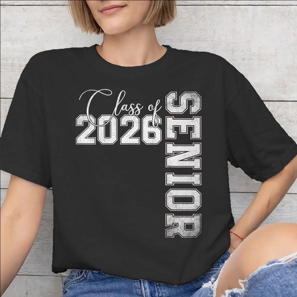 Class of 2026 Senior Graduation Graphic Printed T Shirt for Unisex Unisex Pure Cotton Tee Shirt Clothing