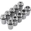 10pcs ER20 Spring Steel Collet Set Spring Collet Chuck for CNC Workholding Engraving Milling Lathe Tool 3mm, 1/8"/4mm/5mm/6mm, 1/4", 8mm, 10mm, 12mm,