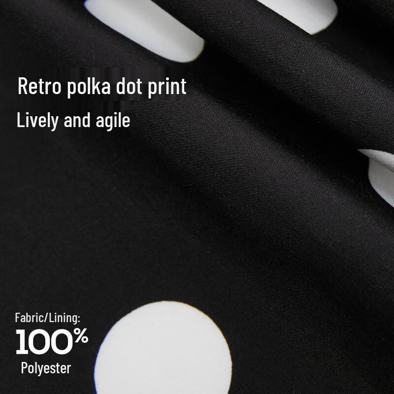 VEROMODA 2024 Spring/Summer Vintage Polka Dot Puff Sleeve Slim Fit Dress