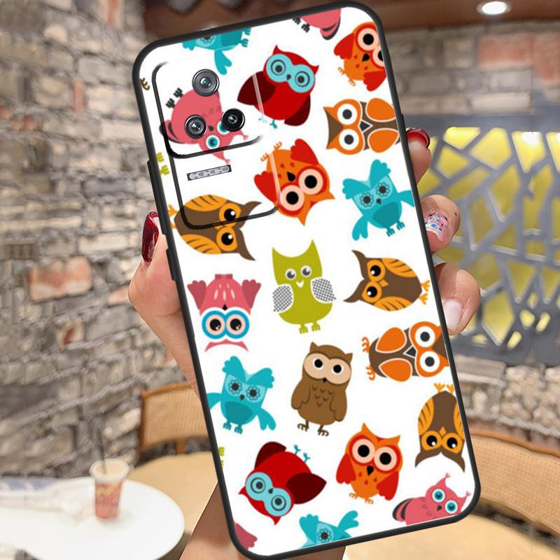Cute Owls Case For Xiaomi 14T Pro 13T 11T 12T 13 14 15 Ultra POCO X6 X7 Pro X3 X5 M6 F5 F6 Pro Cover