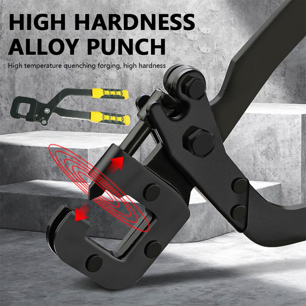 Portable Two-color Handle Pliers Ceiling Punching Pliers Plaster Drywall Tools For Fastening Metal Double Handed Pliers N7J5