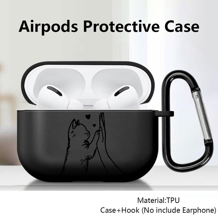 Earphone Cases Cover Case For Airpods 2 Pro2 Pro3 Pro 1 3 4 Cute Cat Dog