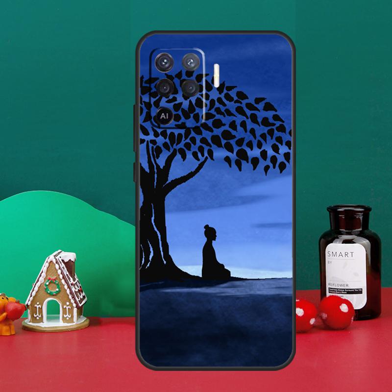Buddha Art For OPPO A54 A74 A94 A57S A53S A58 A78 A98 A16 A76 A96 A15 A17 A77 A5 A9 A52 A72 A79 Case