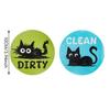 2025 Trend Double Sided Reversible Magnetic Clean Dirty Sign For Cats- 2 Pcs Funny Cat Dishwasher Flip Magnet Boards For Kitchen