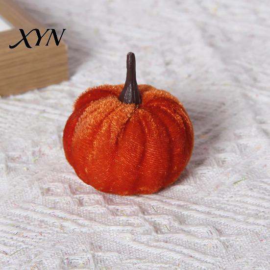 Tiered Tray Pumpkin Decor 20 PCS Velvet Decorative Ornaments, Multi-Color Artificial Fall Harvest Small Pumpkins for Mantel Table Shelf, Farmhouse
