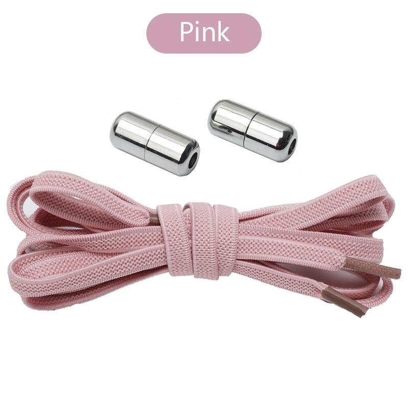 

Шнурки без завязок, эластичные плоские шнурки, металлический замок, креативные кроссовки, шнурки, быстрые безопасные ленивые шнурки 100cm