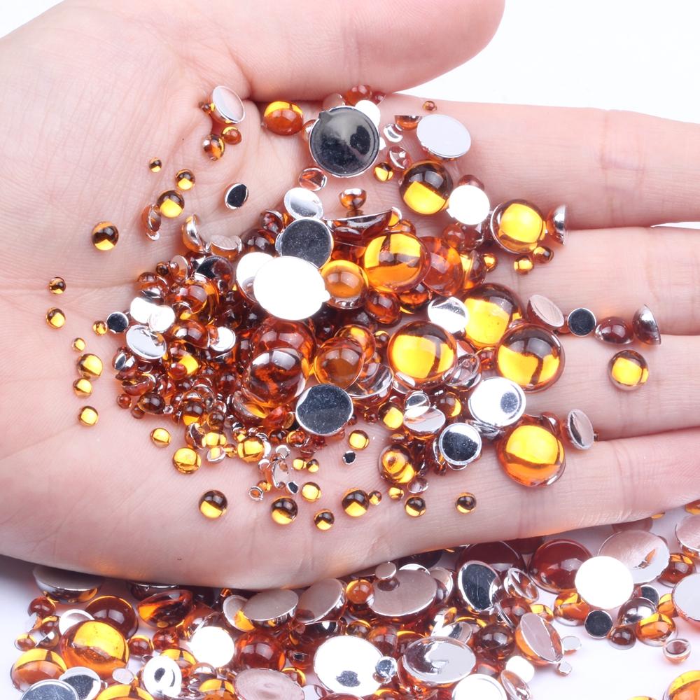 3mm Half Beads Facets Flatback Resin Rhinestones for DIY Jewelry Bags Shoes Phone Case Decorations 10000pcs