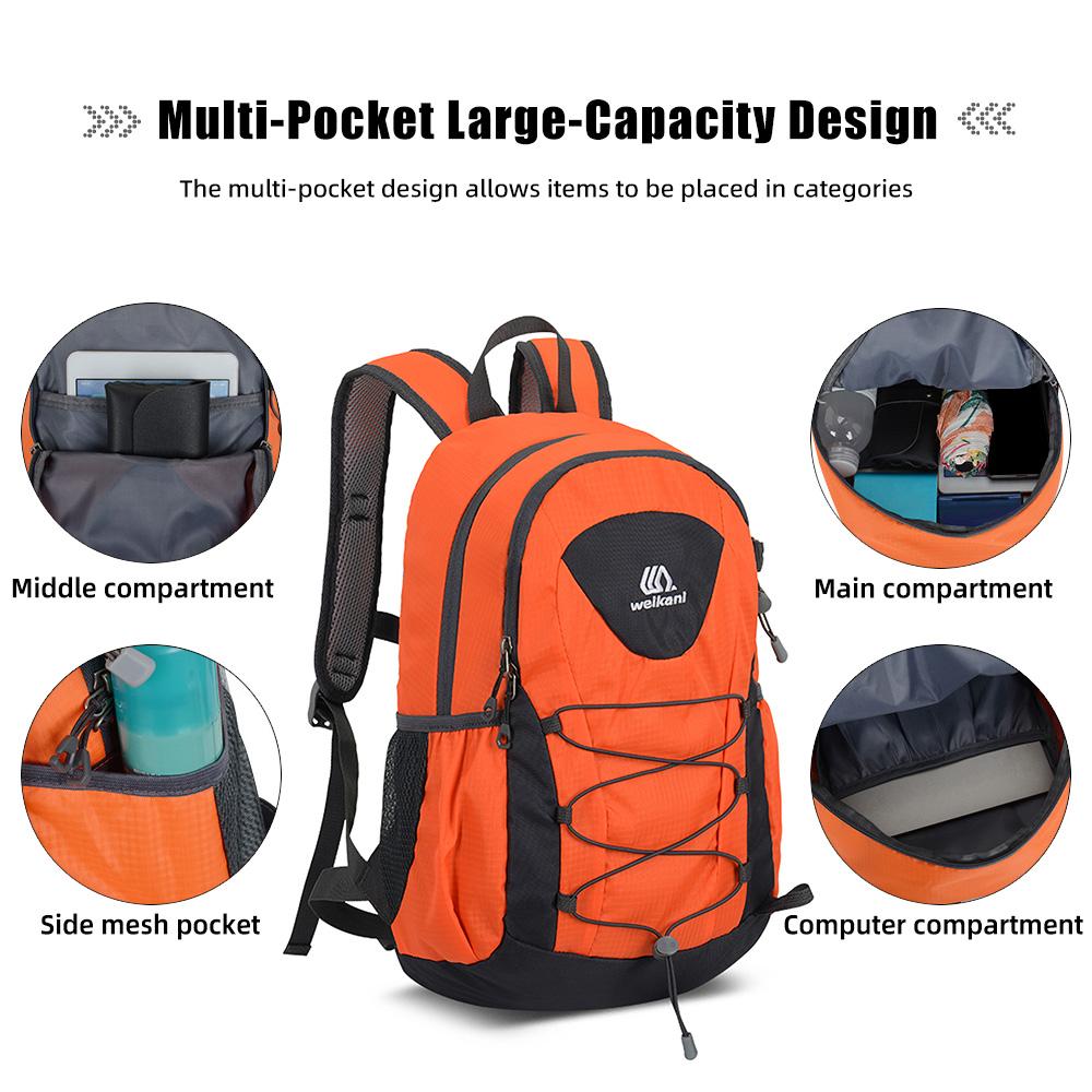 Rucsac pentru drumeții în aer liber 20L Rucsac de camping rezistent la apă pentru bărbați și femei, ușor pliabil