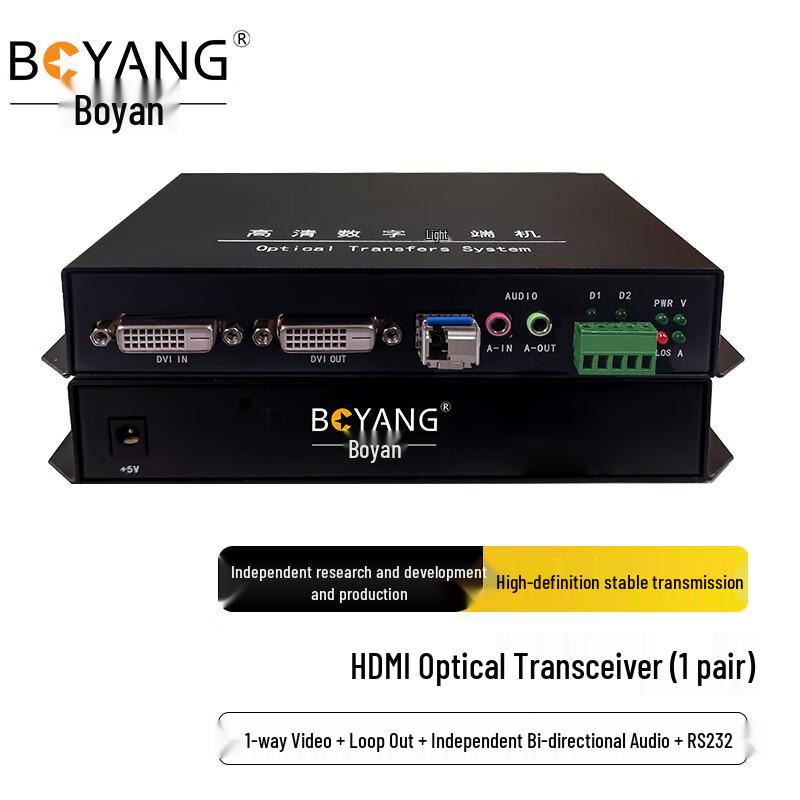 Boyang Full HD DVI Fiber Optic Extender