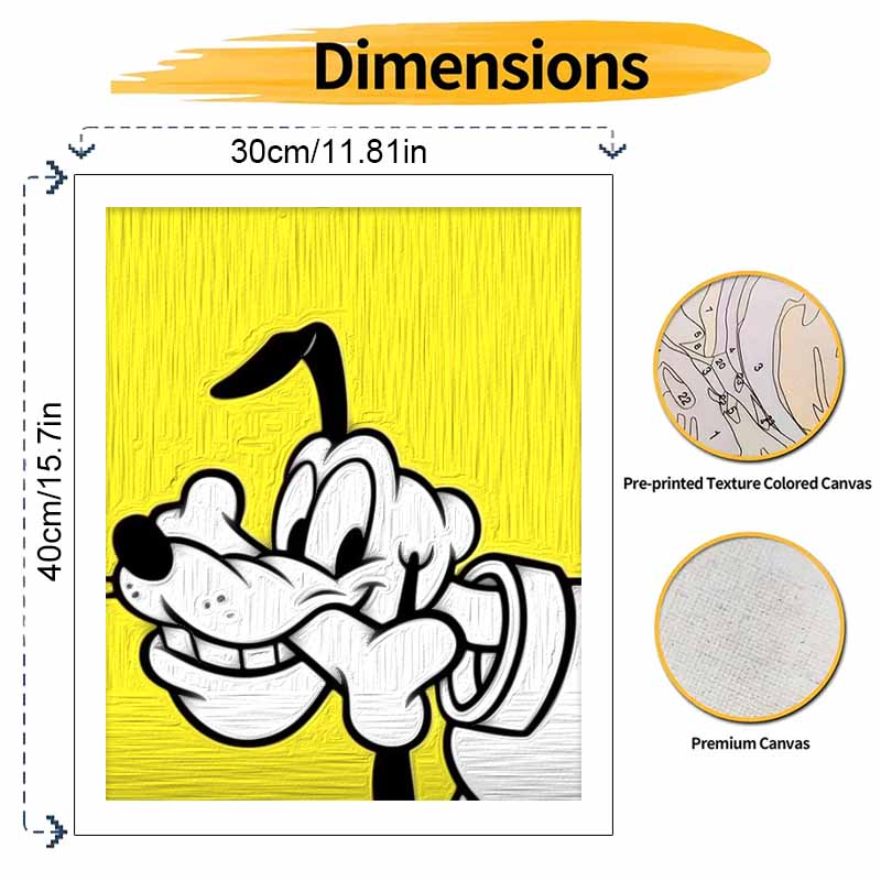 Disney Pluto digital oil painting diy coloring handpainted filling home decoration gift for wall art canvas paint by numbers set decor