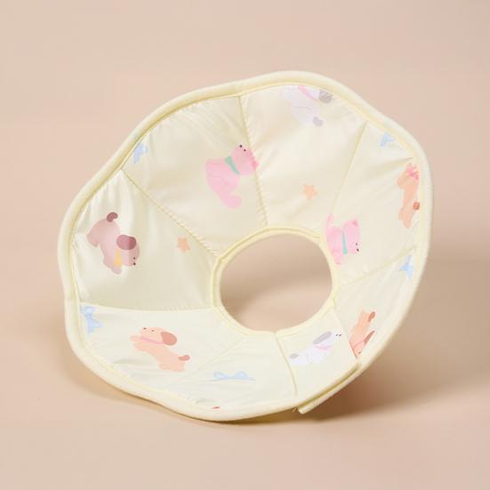 Pet Cone Collar Waterproof Cat Recovery Collar Cute Bear Print Soft Recovery Cone
