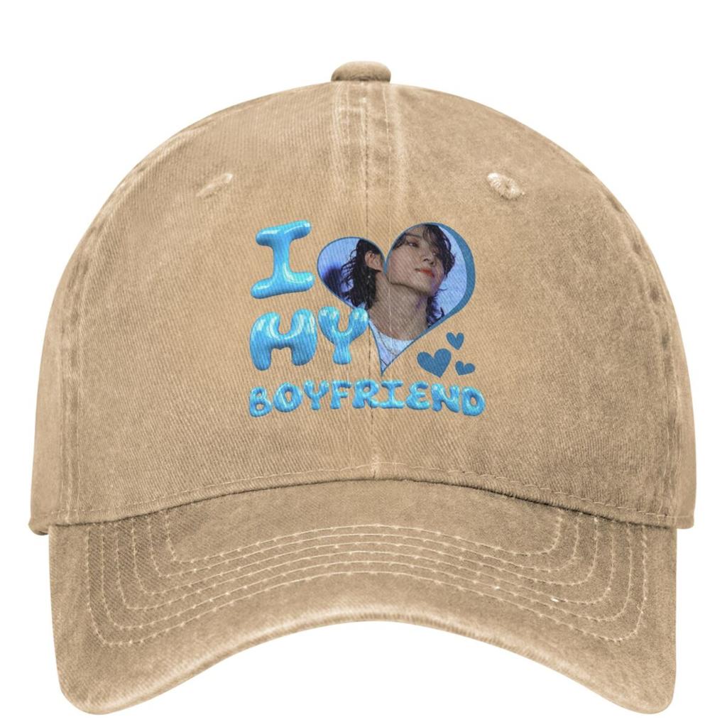 I Love My Boyfriend Jungkooks Baseball Cap Y2k Cool Couple Women Trucker Hat Sunshade Kpop Rock Snapback Cap Gift