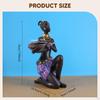 African Sculpture Decorative Figurine Tea Light Candle Holder Tabletop Ornament for Desk Entryway