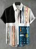 Vintage Summer Ethnic Style Graphic 3D Print Lapel Men Shirt Casual Comfortable Short Sleeve Shirt Street Shirts Man's Clothes