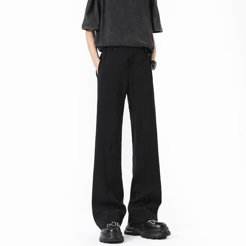 7J01 Men's Casual Tapered Flared Pants