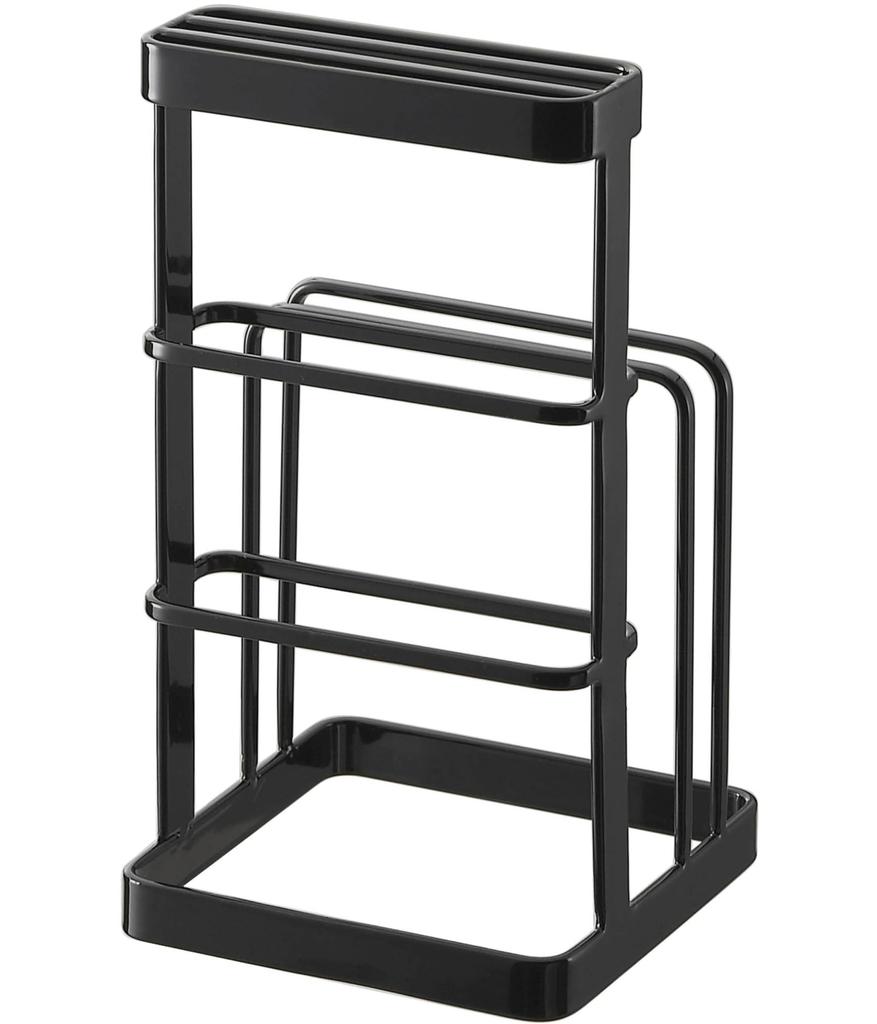 Yamazaki Jitsugyo Cutting Board & Knife Stand Tower Black 6776
