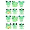 JOINPAYA Glow-in-the-Dark Frog Figurines, 12 Pieces, Resin, Miniature Frog Figurines, Tabletop Decoration, Ornament, Micro Landscape
