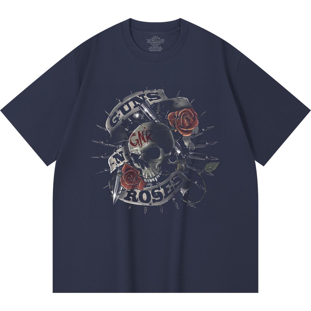 230 Gsm 100% Cotton Heavy Metal T-Shirt  Rock Band Popular Music Print Unisex Heavy Cotton T Shirt
