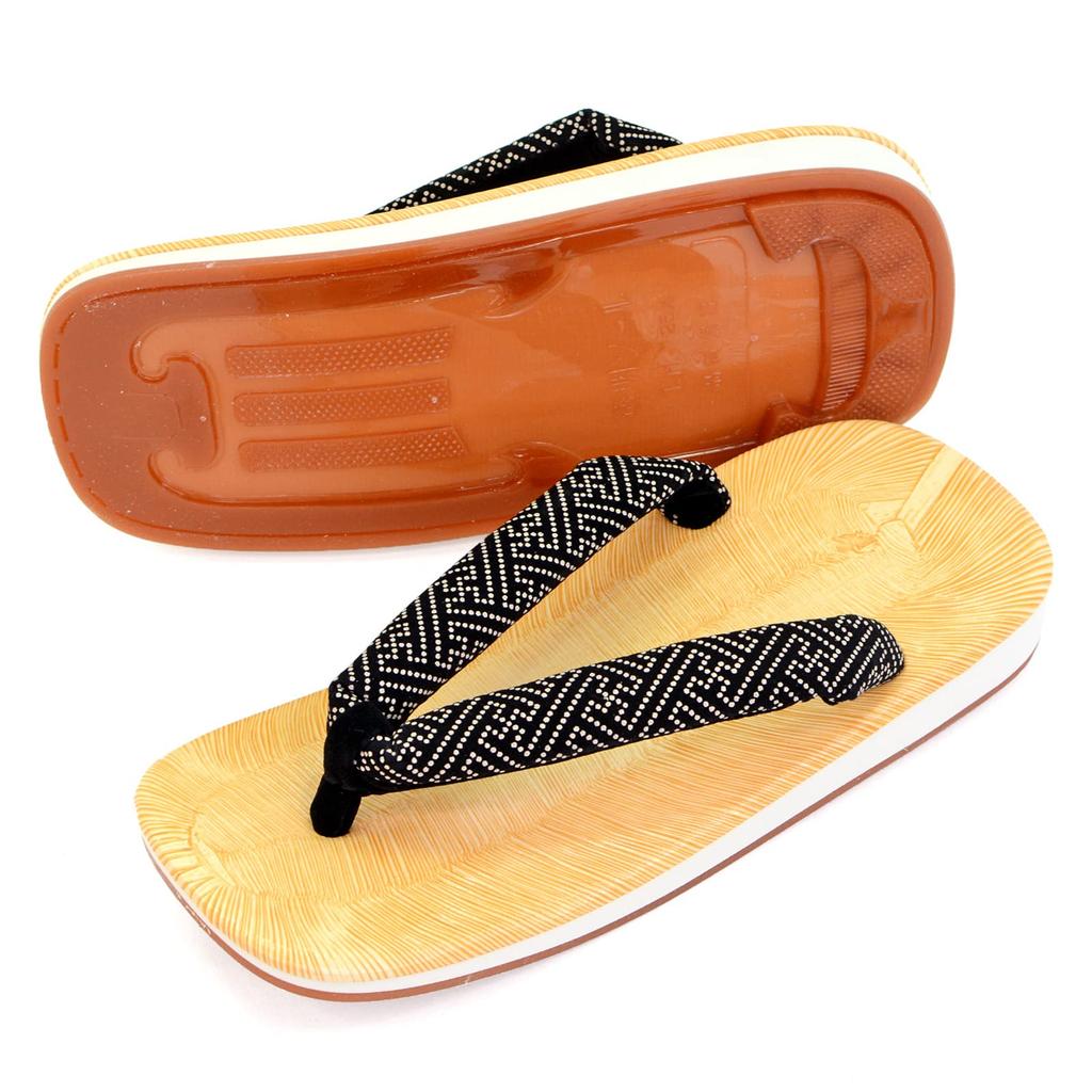 Takeharu Inden Geta Yellow Chiba Made in Rubber and Sponge LL Size Sandals, Pattern, Japan, Men's, Soles, (Large)
