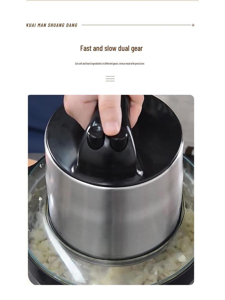 High-Power Electric Meat Grinder, Large Capacity, Multi-Purpose Mincer & Food Processor