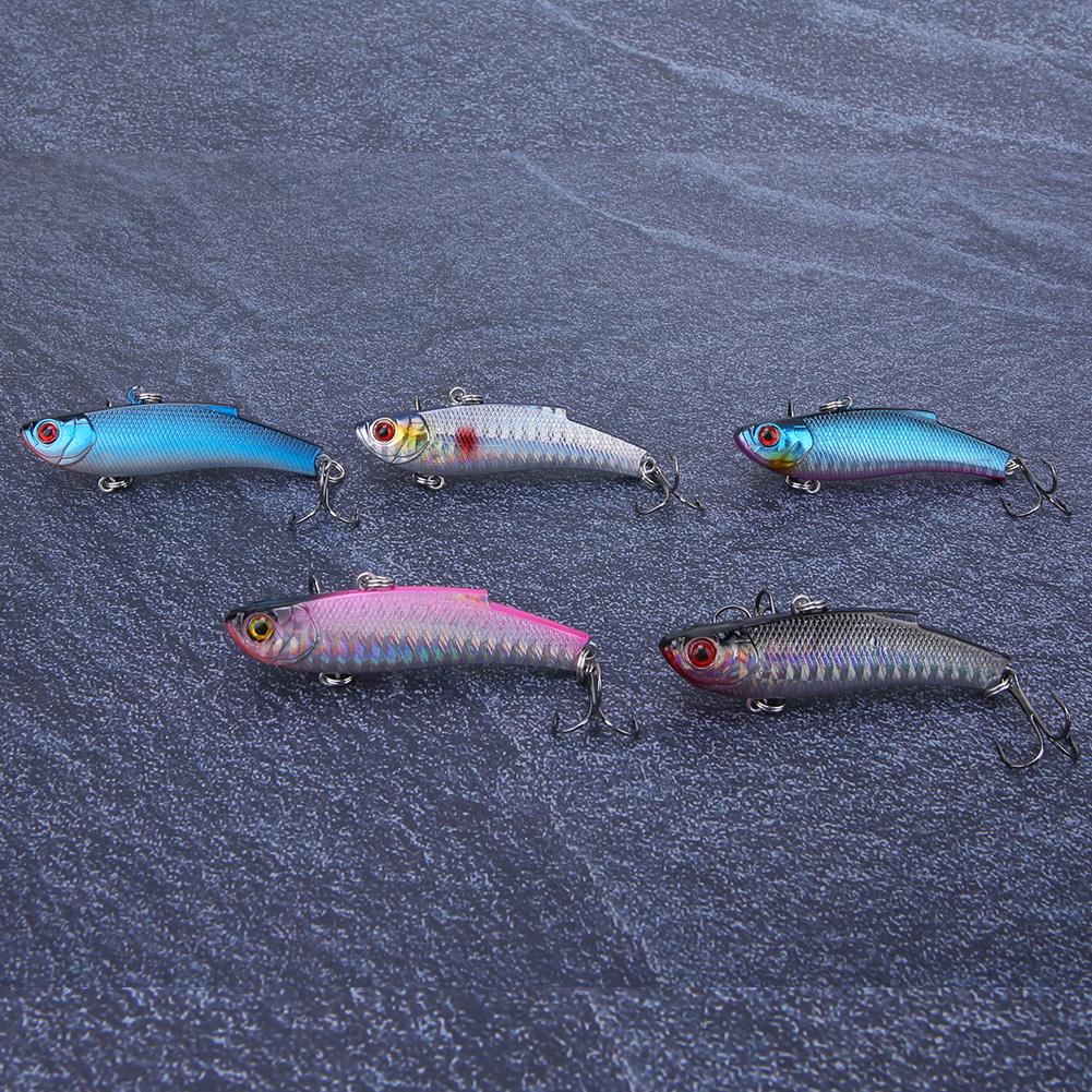 5 pcs 7cm 20g Swimbait Artificial Fishing Lures Hard Baits with Treble Hook Fish Tackle Accessories