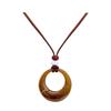Vintage geometric ring pendant necklace women's long sweater chain popular accessories