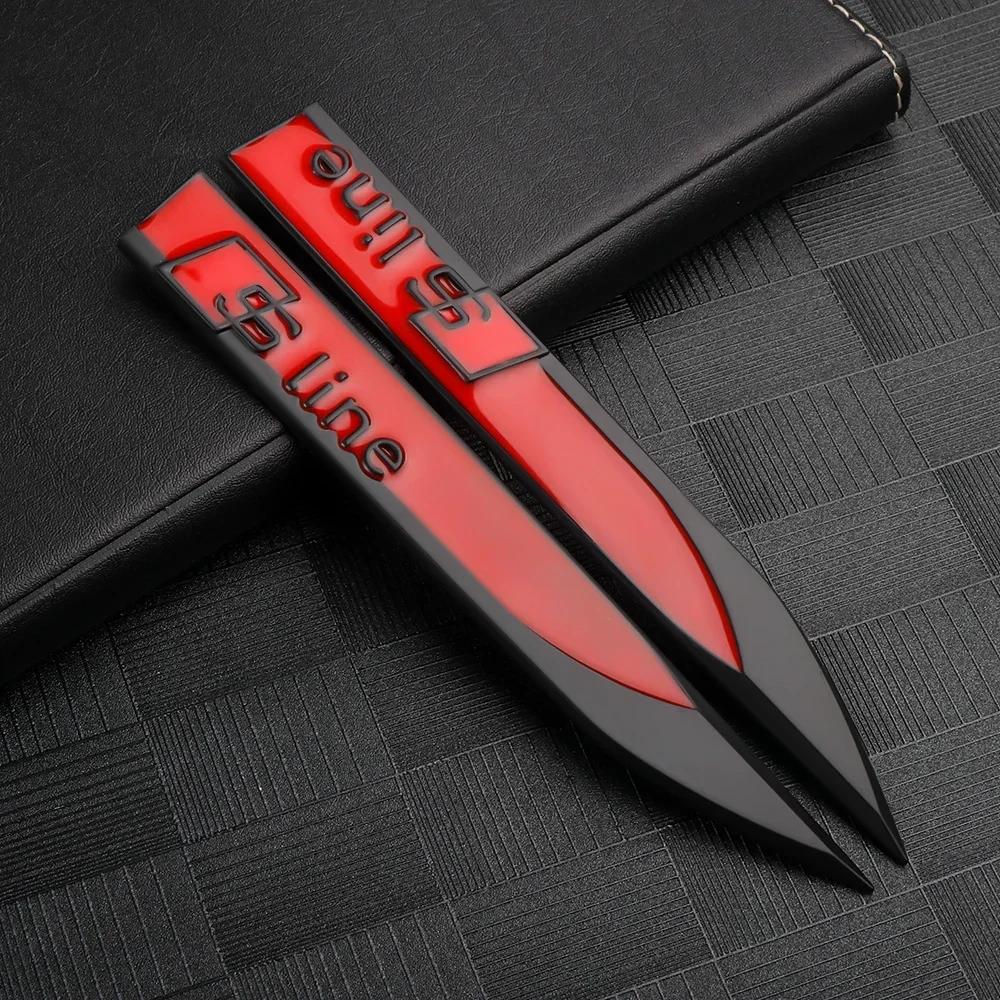 G6 2PCS Car Left Right Wing Side Fender Sticker Auto Emblem Decoration for QQ5 Sline TT A6 C6 A5 A4 B8 B6 A3 A8 A2 A1 Q3 Q5 Q7 RS