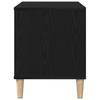 Vinyl Record Cabinet Black Oak Effect 100 x 38 x 48 cm
