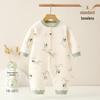 Newborn Baby Quilted Three-Layer Warm Romper - Spring/Autumn Crawling Suit and Winter Pajamas