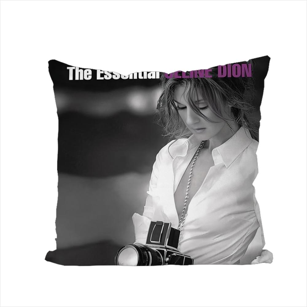 Singer CCeline Dion Pillow Case For Car Sofa Decorative Home Doublesided Print Plush Square Throw Pillow Cushion Cover