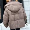 Modische Winterjacken Damen Kurzparkas mit Kapuze Locker Dick Warm Oberbekleidung Lässige Damenmäntel