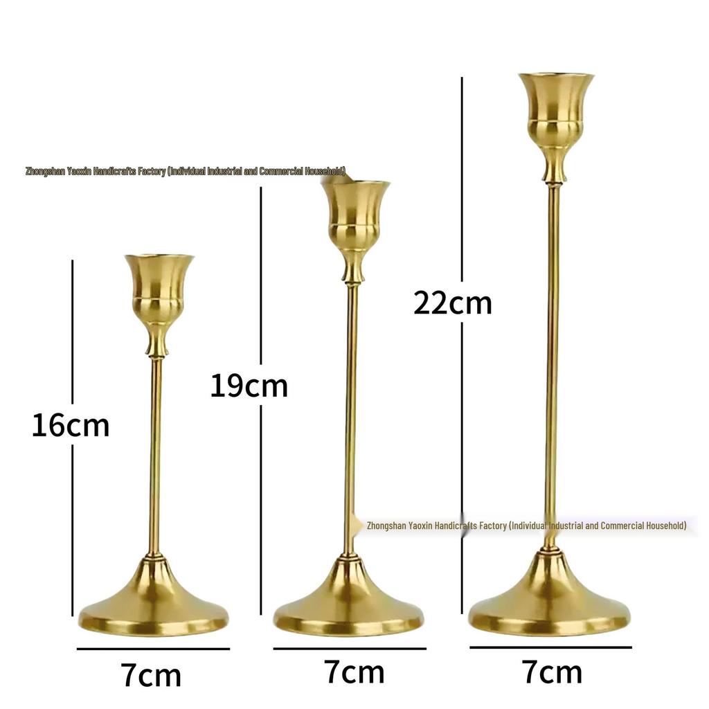 European Minimalist Candlestick Ornament for Candlelight Dinner & Wedding Décor